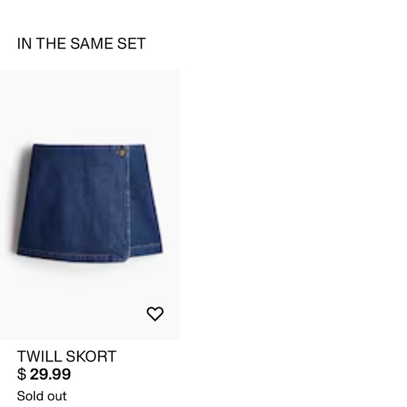 H&M Dark Blue Denim set Jacket & Skort - Picture 14 of 14